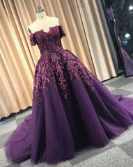 2025 Off Shoulder Regency Sweetheart Appliques Long Ball Gown Prom Dress