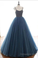 Beading Ball Gown Long Prom Dress,Popular Evening Dress,Fashion Winter Formal Dress