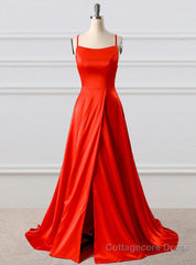 A-Line Prom Dresses Side Split Evening Dresses