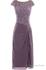 Cap Sleeve Beaded Mother of Bride Dress