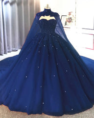 Tulle Ball Gown Quinceanera Dresses, With Cape