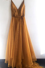 Spaghetti Strap A Line V Neck Formal Cheap Long Prom Dresses Evening Dresses