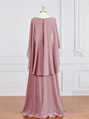 A-Line/Princess V-neck Floor-Length Chiffon Mother of the Bride Dresses