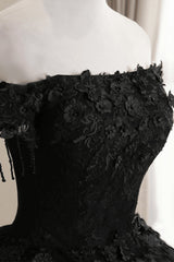 Black Off Shoulder Sweet 16 Formal Dress with Lace Black Formal Dress prom dresses shops