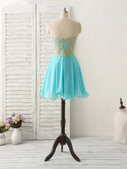 Cute Green Lace Applique Short Prom Dress Green Homecoming Dress