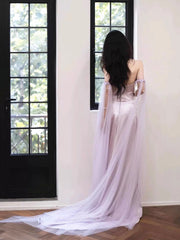 Cute Soft Satin Sweetheart Long Formal Gown, Satin Strapless Evening Dress