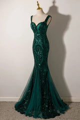 Sequin Evening Dress - Trumpet Mermaid Floor-Length Formal Party Gown for Women