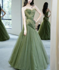 Elegant Off Shoulder Sleeveless A-line Floor Length Prom Dress