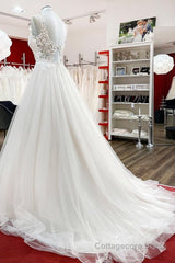 Elegant Long A-line Princess Tulle Sweetheart Ruffles Wedding Dress