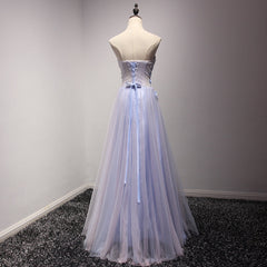 Light Blue and Pink Charming Sweetheart Lace Party Dress , Formal Dress , Formal Gowns