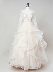 Popular Long Wedding Dress Ball Gown Wedding Dress Organza Wedding Dress