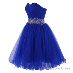 Cheap Homecoing Short Homecoing Sweetheart Royal Blue Homecoing Beading Homecoing Royal Blue Prom Dresses