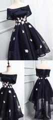 Short Prom Dresses, Black Prom Dresses, Lace Prom Dresses, Black Lace Prom Dress