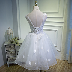 Beautiful Homecoming Dresses, Sweet 16 Dress, White Homecoming Dress, Cute Cocktail Dress