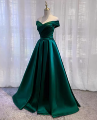 Prom Dresses, Off Shoulder Satin Evening Dress, Party Dress