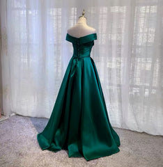 Prom Dresses, Off Shoulder Satin Evening Dress, Party Dress