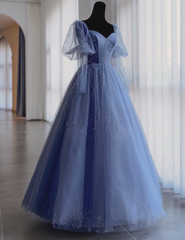 Prom Dresses, High End Atmosphere Puff Sleeve Bridal Dress, Long Sleeve Banquet Evening Dress, Fairy Thin Puff Skirt