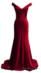 red mermaid off shoulder navy blue prom dresses mermaid satin backless charming formal evening gowns 2024 party dress