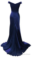 red mermaid off shoulder navy blue prom dresses mermaid satin backless charming formal evening gowns 2024 party dress