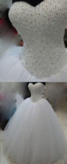 Wedding Dresses, Wedding Gown Bling Beading Sequin Sweetheart A Line Princess Wedding Dresses