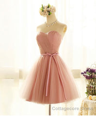 Cute Sweetheart Neck Tulle Short Prom Dress, Bridesmaid Dress