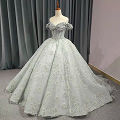 Quinceanera Dress Elegant Grey Quinceanera Dresses Sweetheart Sleeveless Ball Gown Party Dresses