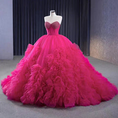 Quinceanera Dress Stylish Luxury Evening Dresses Sweep Train Sleeveless Pleated Ball Gown