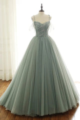 Romantic Olivia Tulle Long Prom Dresses,Ball Gown Birthday Gowns