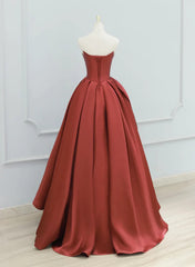 Satin Long Simple Formal Dress Evening Dress, Satin Lace-up Prom Dress