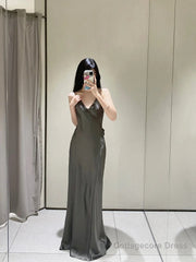 Satin Prom Dress Long Beautiful Prom Dresses For Girl, Y2K Outfits Dress Stores Near Me