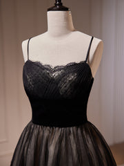 Short Black Lace Prom Dresses, Short Black Lace Formal Homecoming Dresses