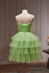 Short Green Prom Dresses, Short Green Graduation Homecoming Dresses