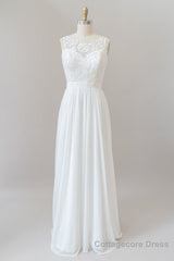 Straps Lace A-line Boho Wedding Dress