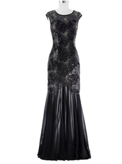 Wonderful Sequins Mother of the Bride Dresses Long Gown Black Formal Dresses