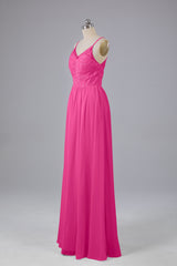 Party Dresses Long Dresses, Beautiful Spaghetti Straps Backless Long Bridesmaid Dresses