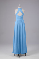 Homecoming Dress Ideas, Elegant Halter Keyhole Chiffon Bridesmaid Dresses