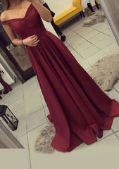 Prom Dresses For Short Girls, Charmeuse Prom Dress A-Line/Princess V-Neck Sweep Train