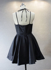 Dinner Dress Classy, Simple V Neckline Short Straps Halter Homecoming Dresses, Teen Dress, Summer Dress